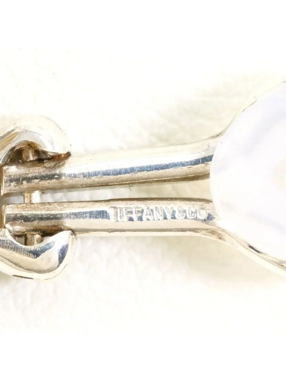 Tiffany & Co Leaf 18k Yellow Gold 925 Sterling Silver Earrings Clip